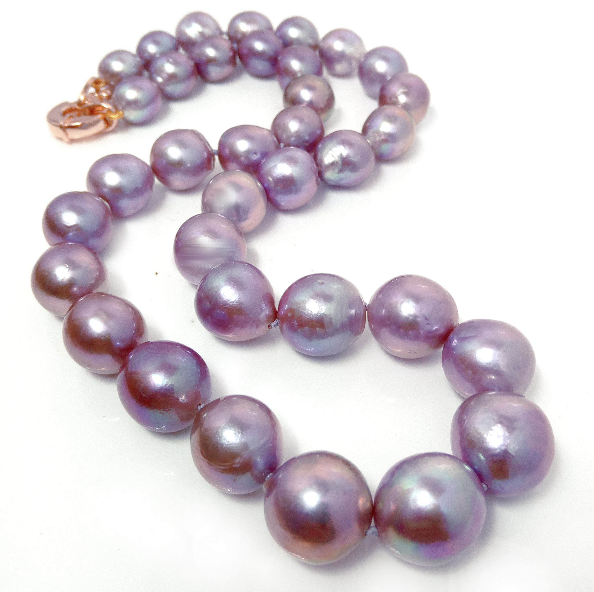 Violet Big Edison Drop Pearls Necklace